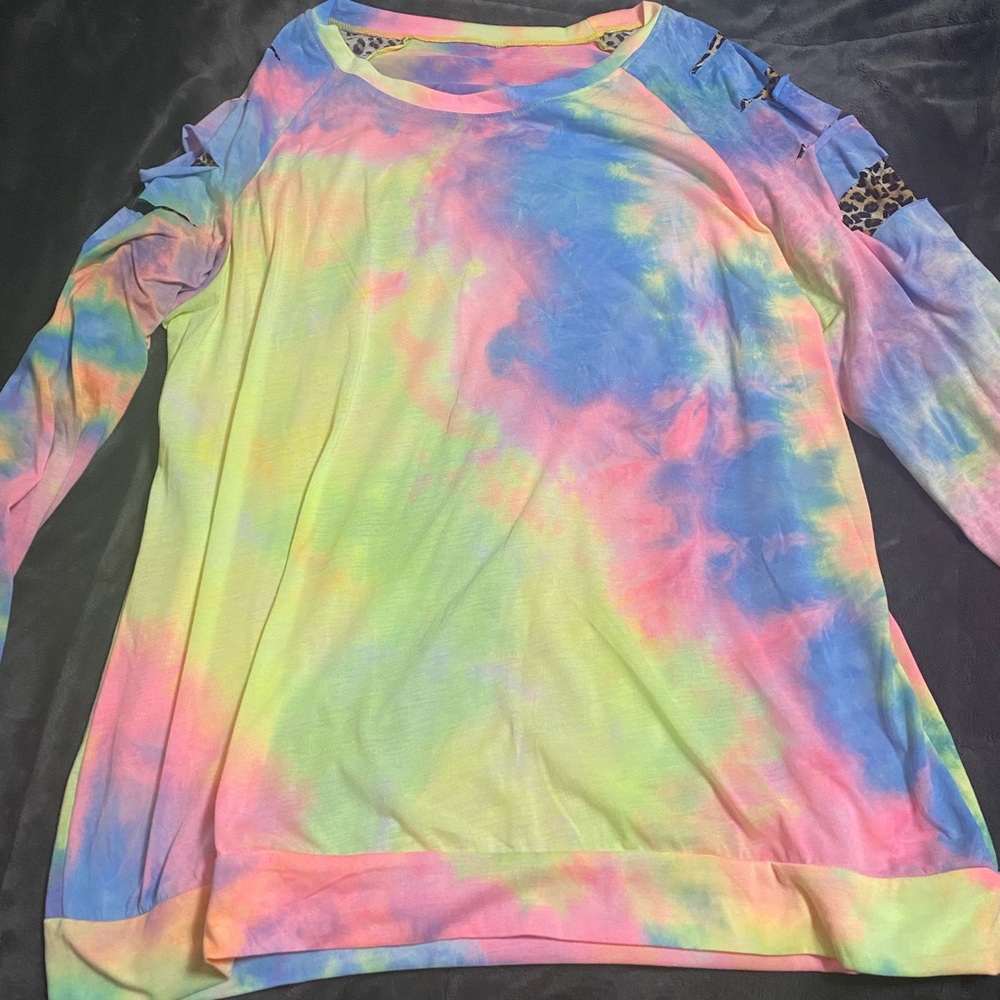 Tie die long sleeve